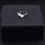 Silver Shine 92.5 Sterling Silver Pearl Sterling Silver Ring  for Women & Girls.